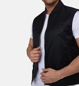 Diesel Side Pockets Ribbed Bomber Vest, Model View