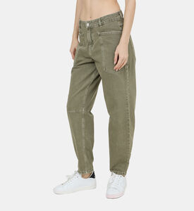 بنطال بقماش قطني تويل بجيوب خارجية