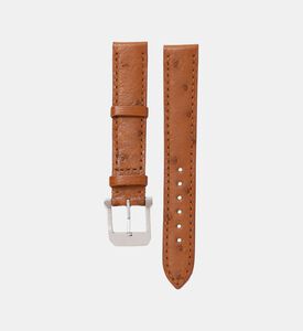 Camille Fournet Ostrich Leather Watch Strap, Gold, Packshot View