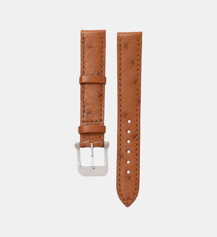 Camille Fournet Ostrich Leather Watch Strap, Gold, Packshot View