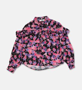 MSGM Georgette Star-print Shirt Girl, Packshot View