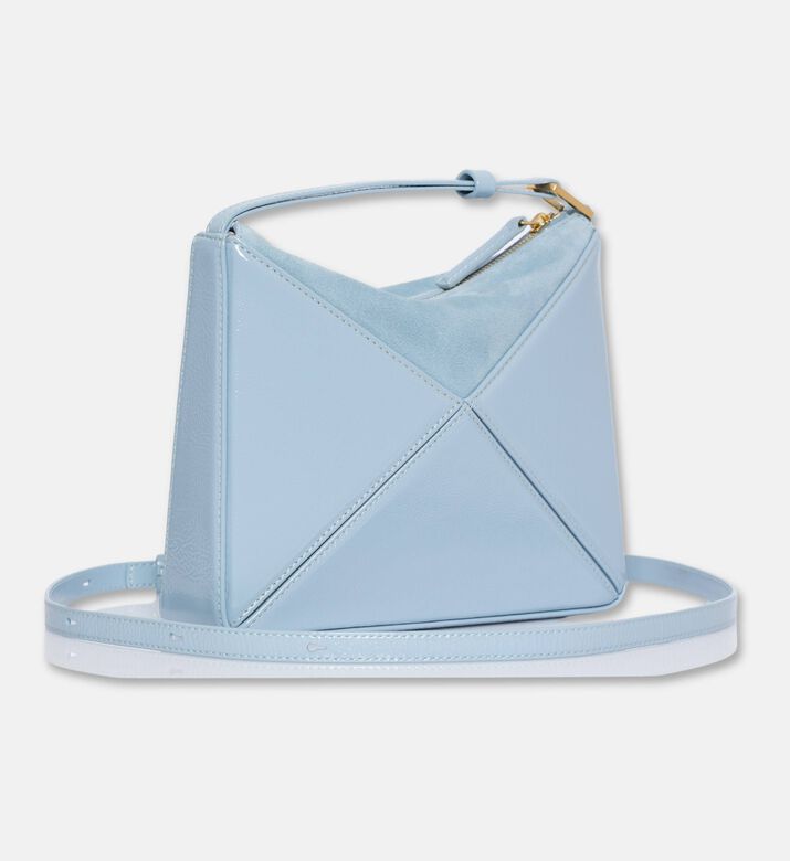 Mlouye Flex Suede Top Handle Mini Bag, Blue, Packshot View