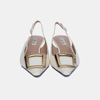 Low Heel Slingback Pumps
