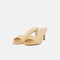 Croco Patent Leather Mid-heel Mules