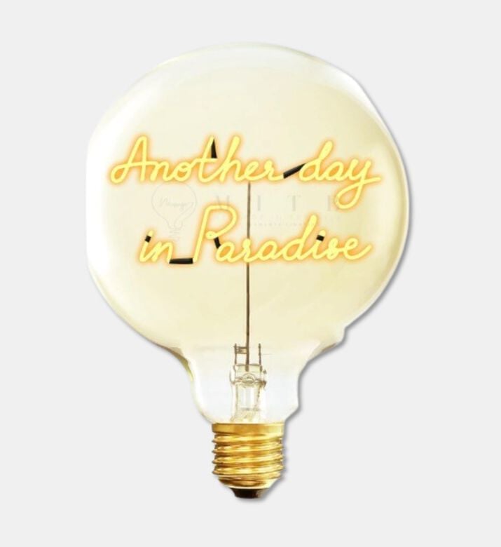 Message in the Bulb Another Day In Paradise Led Bulb, Packshot View