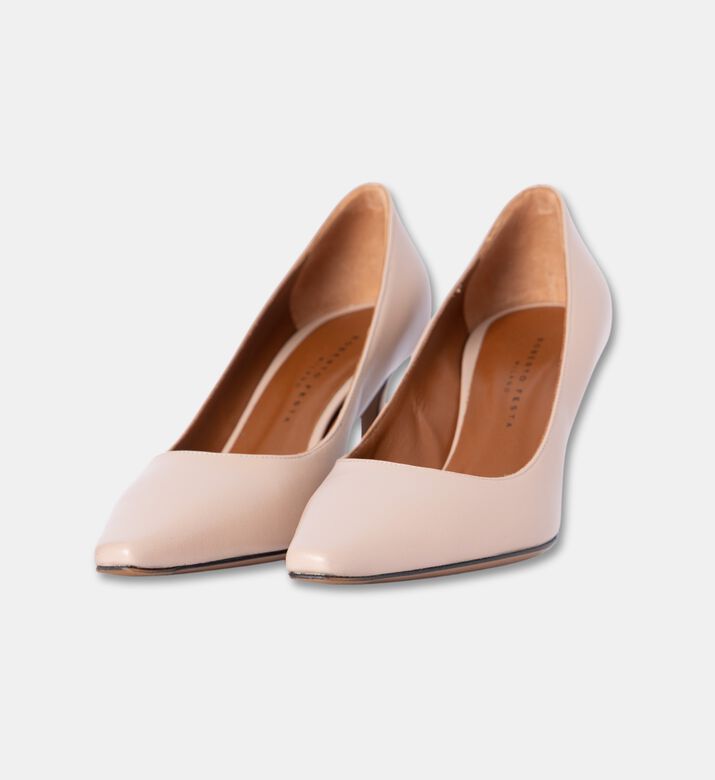 Roberto Festa Tirsa Leather Pointed-toe Pumps, Light-pink, Eu-37, Packshot View