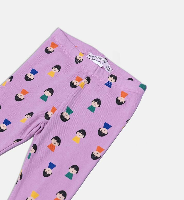 Bobo Choses All-over Inverted Doll Faces Elasticated Waistband Leggings, Packshot View