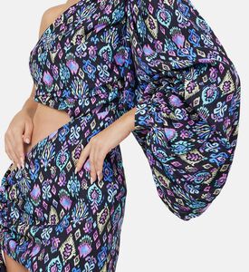 فستان قصير مربوط بتفاصيل عرقية