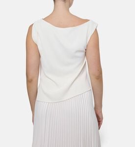 Blue For Burgundy Asymmetric Boat-neck Top, Model View