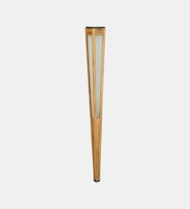 Lanai Teak Wood Torch Solar Lantern