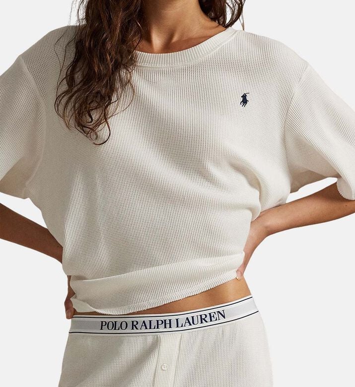 Polo by Ralph Lauren Waffle-knit Long-sleeve Pajama Set, Model View