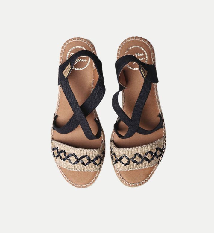 Toni Pons Susa-bn Leather Cotton Blend Mid-wedge Open-toe Espadrille, Packshot View