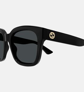 نظارة شمسية مربعة داكنة بإطار أسيتات 54