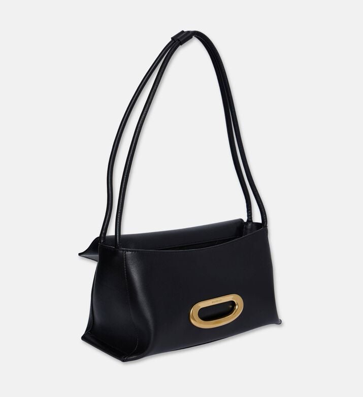 Wandler Veneto Shoulder Linen Bag, Black, Packshot View