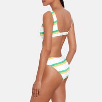 Cuct-out Stripped Swimsuit