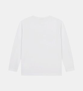 تي شيرت قطني بقصة عادية وشعار الماركة