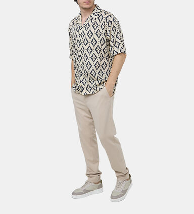 Geometric Flower Printed Shirt