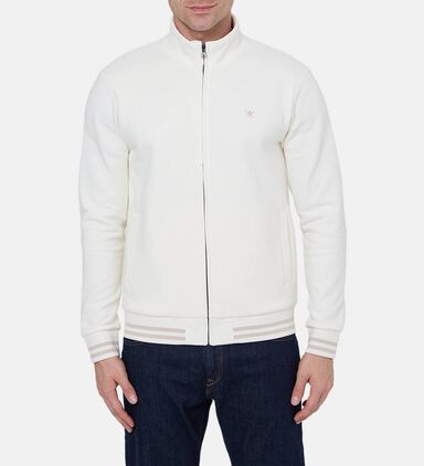 Embroidered Zip-up Sweatshirt