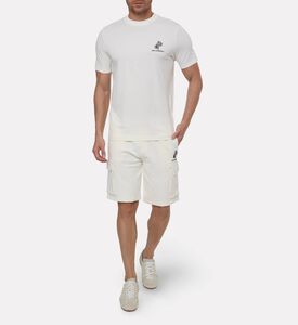 Karl Lagerfeld Jersey Cotton Palm Tree Graphic T-shirt, Champagne, Xl, Model View