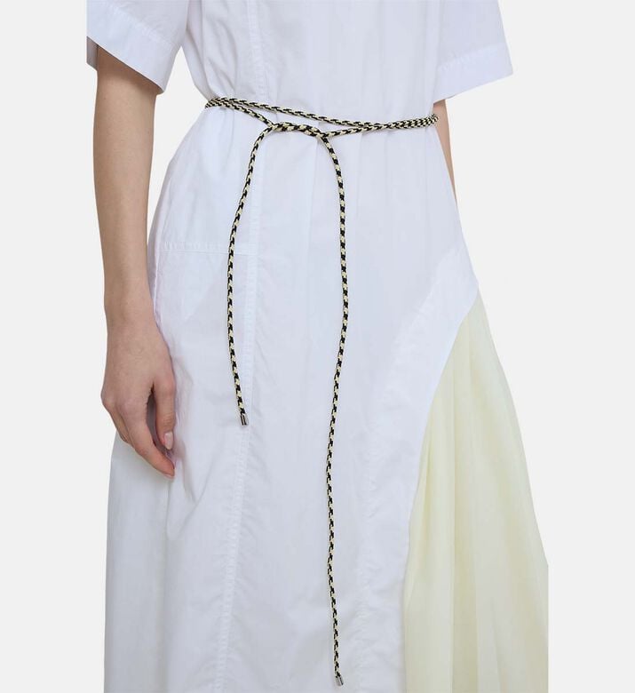 فستان متوسط الطول قطن بطيات فستان متوسط الطول قطن بطيات