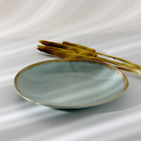 Oval Washed Blue Platter - 36 X 21 Cm