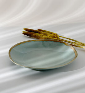 Oval Washed Blue Platter - 36 X 21 Cm