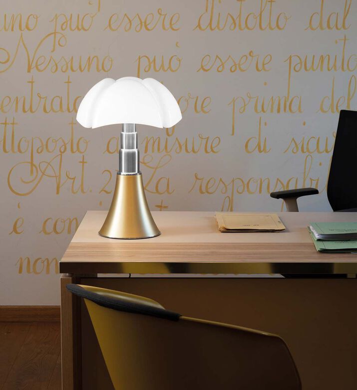 Martinelli Luce Pipistrello E14 Led Bulb Table Lamp, Gold, Packshot View