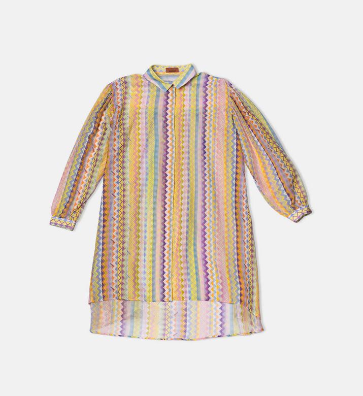 Cotton Striped Print Dress