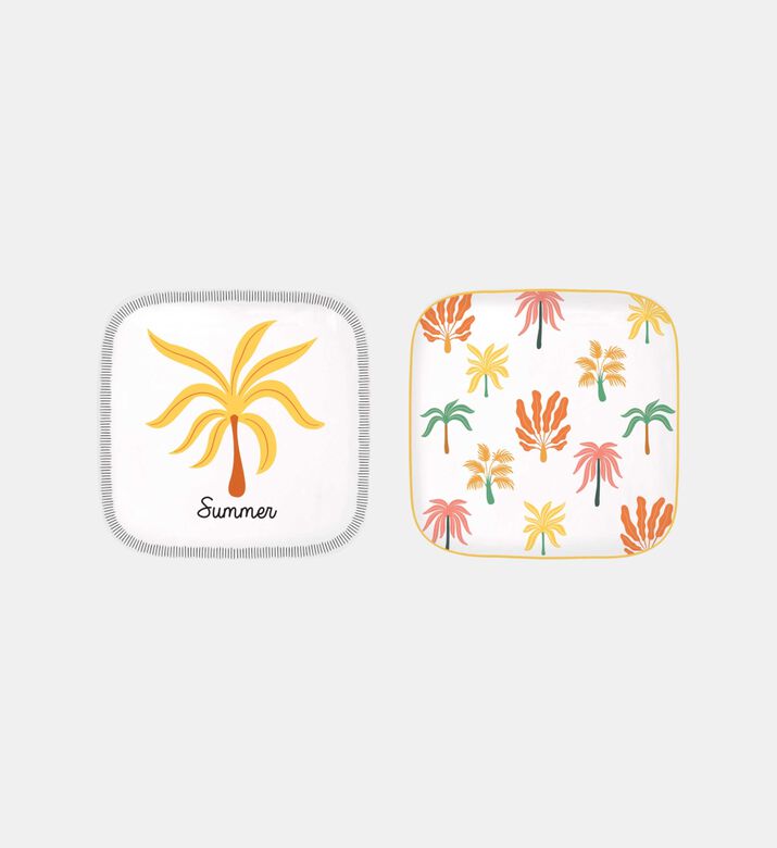 Palm Tree 2-piece Plate Set