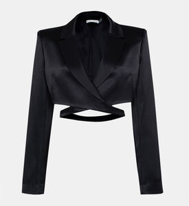 Leone Cropped Wrap Blazer