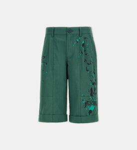 شورت بطبعة رذاذ للصبيان الصغار