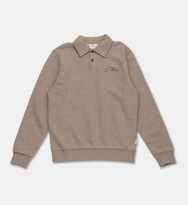 Les Deux Logo Long-sleeve Polo Shirt, Sand, 13-14y, Packshot View