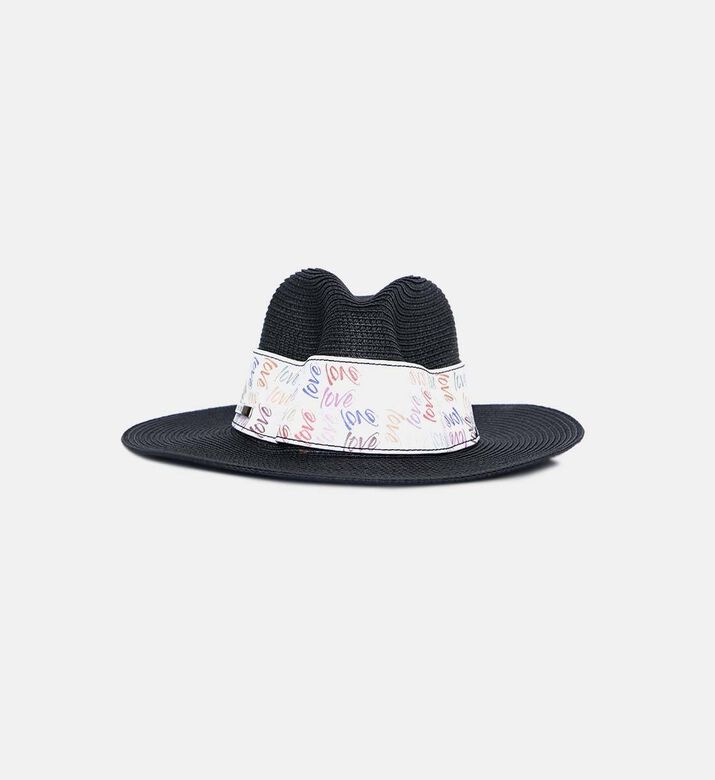 Love-print Fedora-style Hat