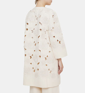 Cut-out Detail Floral Coat