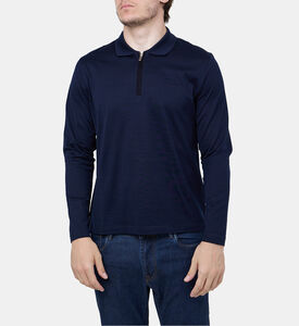 Half-zip Collar Long Sleeve Polo