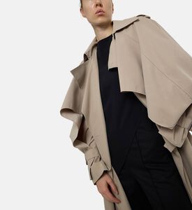 Source Unknown Button-down Long-sleeve Trench Coat, Model View
