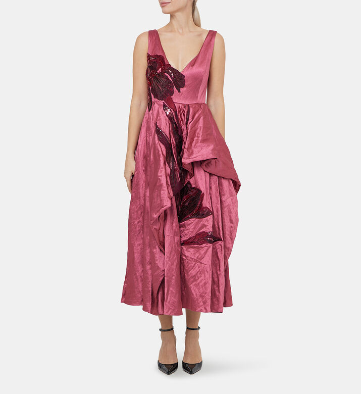 Sleeveless Asymmetrical Tiered Gown Sleeveless Asymmetrical Tiered Gown