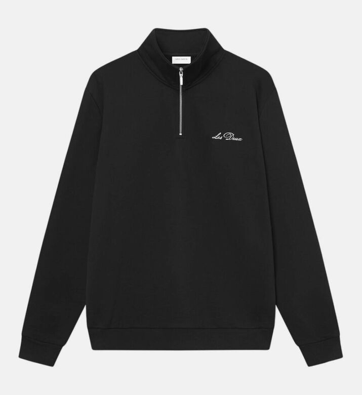 Embroidered Half-zip Sweatshirt