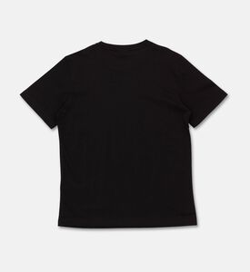 EA7 Cotton Straight Hem T-shirt, Black, 12y, Packshot View