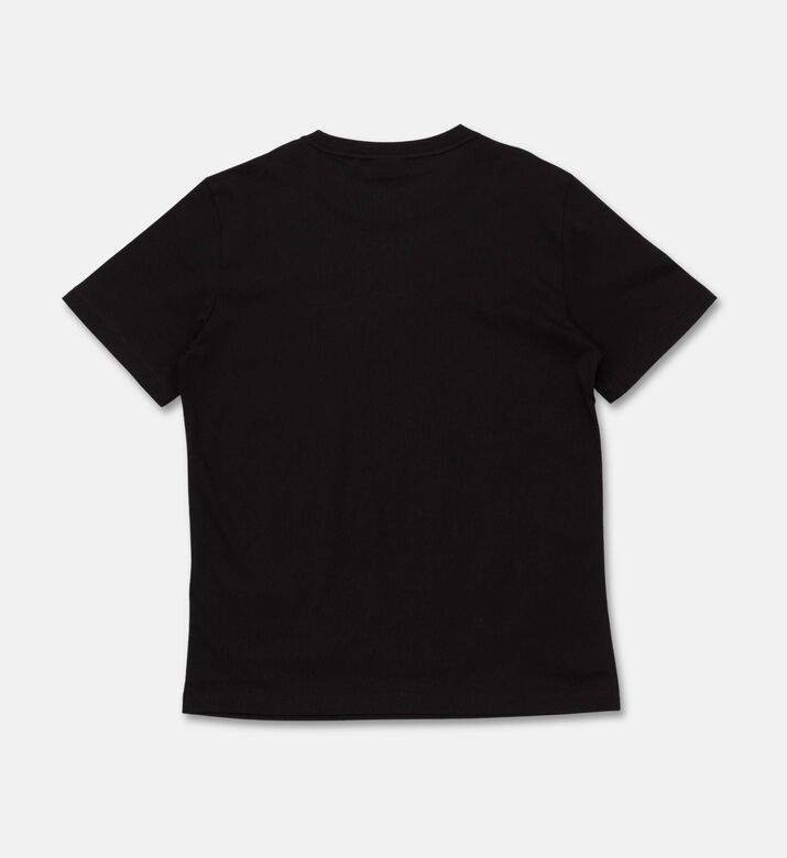 EA7 Cotton Straight Hem T-shirt, Black, 12y, Packshot View