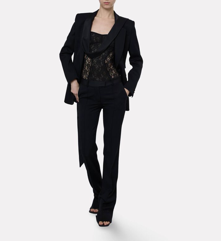 The Attico Long-sleeve Side-detail Jacket, Model View