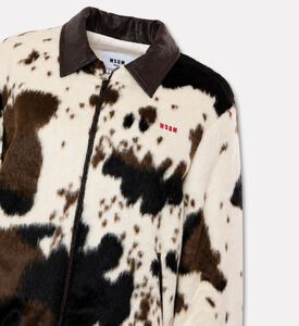 MSGM Faux Fur Printed Jacket, Packshot View