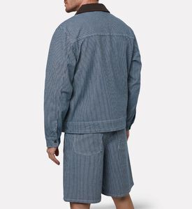 Les Deux Stripe-print Zip Fastening Jacket, Model View