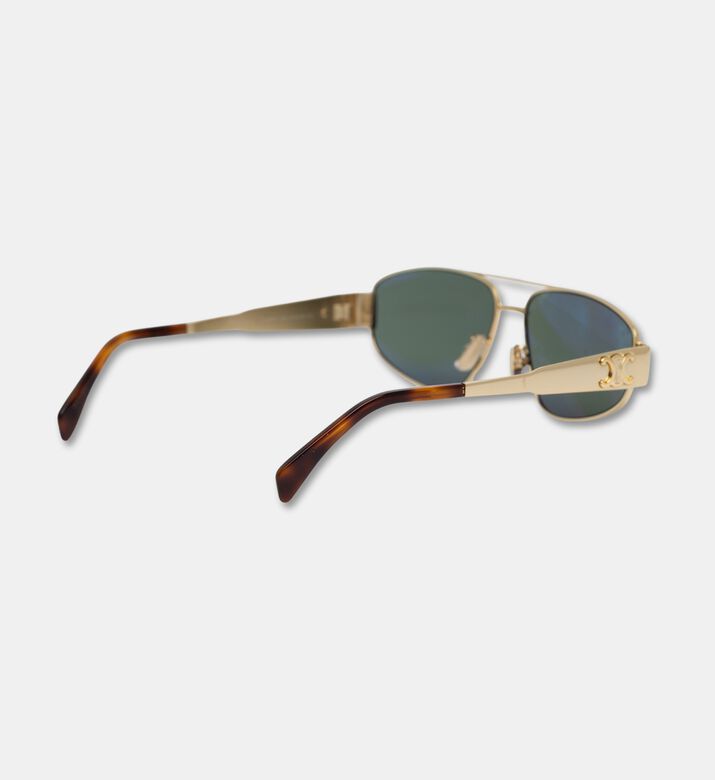 Celine Metal Oval Frame Sunglasses 54, Grey, Packshot View
