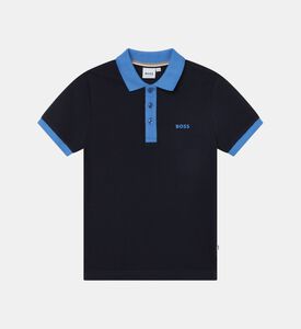 قميص بولو قطن بيكيه بأكمام قصيرة