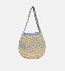 حقيبة بمقبض علوي بتطريز شعار