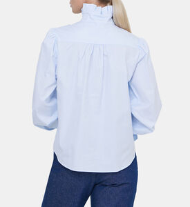 قميص باريستا بأصفاد مكشكشة من القطن