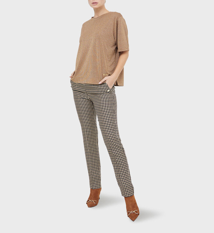 Houndstooth Straight Pants