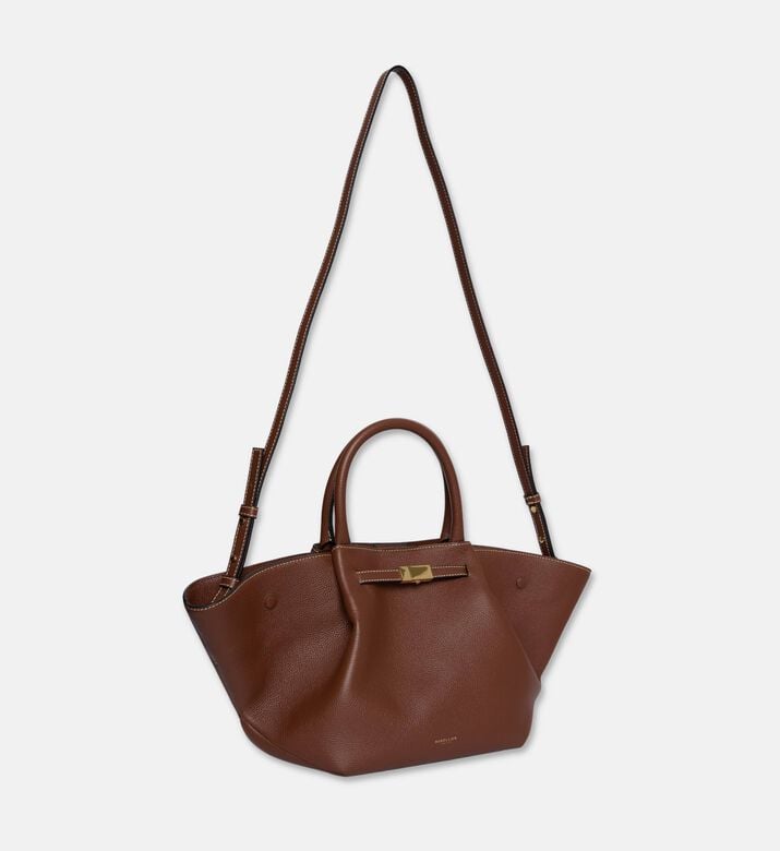 Demellier City-inspired Leather Bag, Light-brown, Packshot View