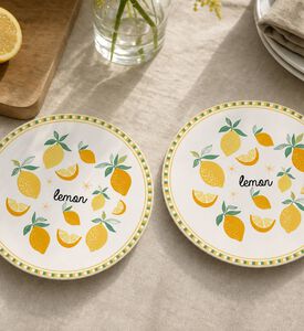 Easy Life Lemon 2-piece Side Plate Set, Model View